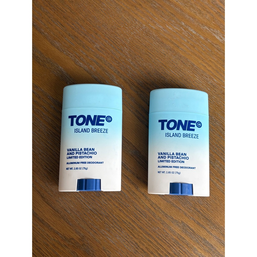 2pk Tone Island Breeze Aluminum Free Deodorant Vanilla Bean Pistachio 2.65oz